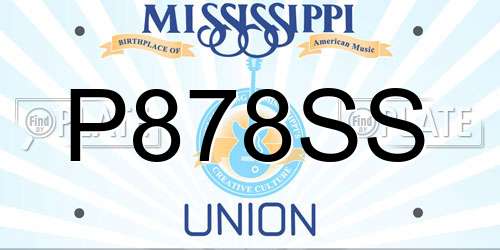 P878SS Mississippi License Plate