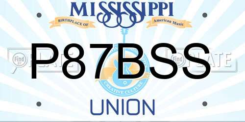 P87BSS Mississippi License Plate
