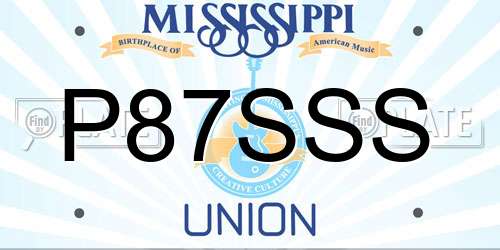 P87SSS Mississippi License Plate