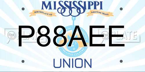 P88AEE Mississippi License Plate