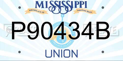 P90434B Mississippi License Plate