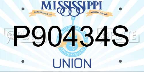 P90434S Mississippi License Plate
