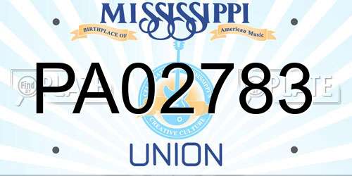 PA02783 Mississippi License Plate
