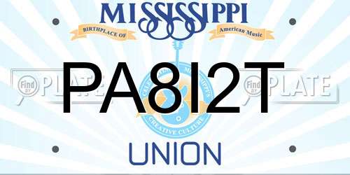 PA8I2T Mississippi License Plate