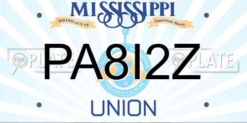 PA8I2Z Mississippi License Plate