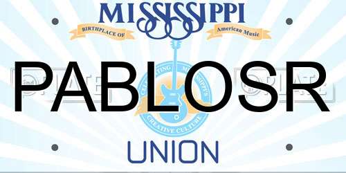 PABLOSR Mississippi License Plate