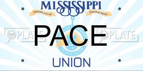 PACE Mississippi License Plate