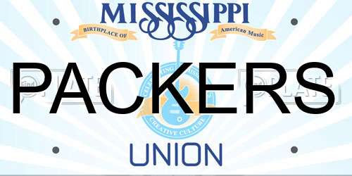 PACKERS Mississippi License Plate