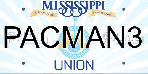 PACMAN3 Mississippi License Plate