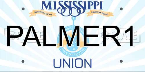 PALMER1 Mississippi License Plate