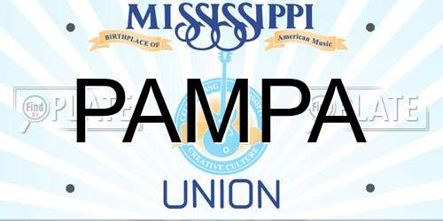 PAMPA Mississippi License Plate
