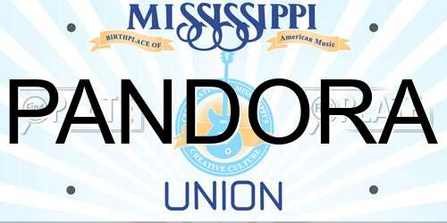 PANDORA Mississippi License Plate
