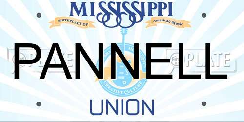 PANNELL Mississippi License Plate