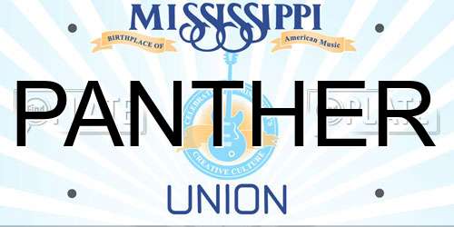 PANTHER Mississippi License Plate