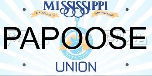PAPOOSE Mississippi License Plate