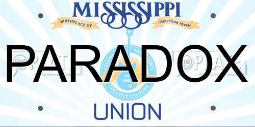 PARADOX Mississippi License Plate
