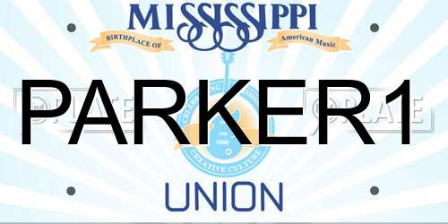 PARKER1 Mississippi License Plate