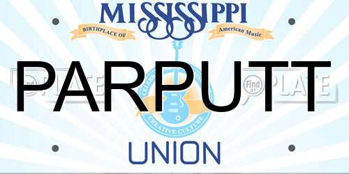 PARPUTT Mississippi License Plate