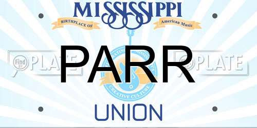 PARR Mississippi License Plate