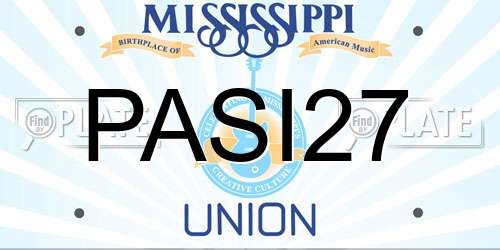 PASI27 Mississippi License Plate