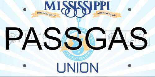 PASSGAS Mississippi License Plate