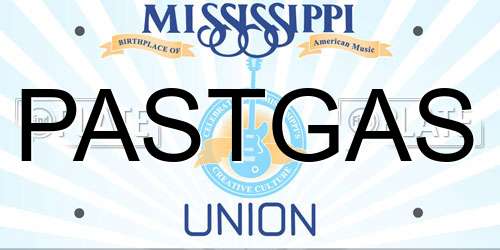 PASTGAS Mississippi License Plate