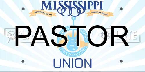 PASTOR Mississippi License Plate