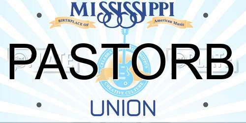 PASTORB Mississippi License Plate