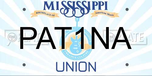 PAT1NA Mississippi License Plate