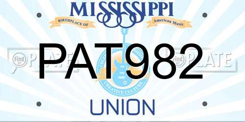PAT982 Mississippi License Plate