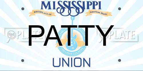 PATTY Mississippi License Plate