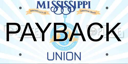 PAYBACK Mississippi License Plate