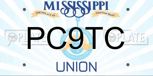 PC9TC Mississippi License Plate