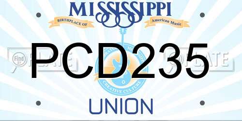 PCD235 Mississippi License Plate