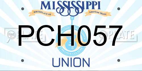 PCH057 Mississippi License Plate