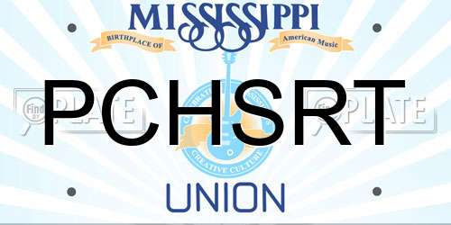 PCHSRT Mississippi License Plate