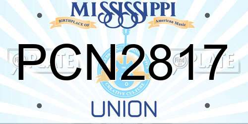 PCN2817 Mississippi License Plate