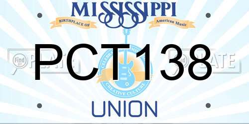 PCT138 Mississippi License Plate