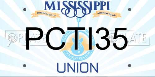 PCTI35 Mississippi License Plate