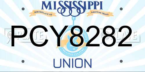 PCY8282 Mississippi License Plate