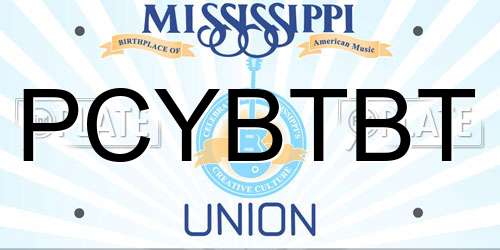 PCYBTBT Mississippi License Plate