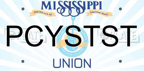 PCYSTST Mississippi License Plate