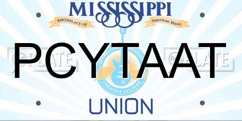 PCYTAAT Mississippi License Plate
