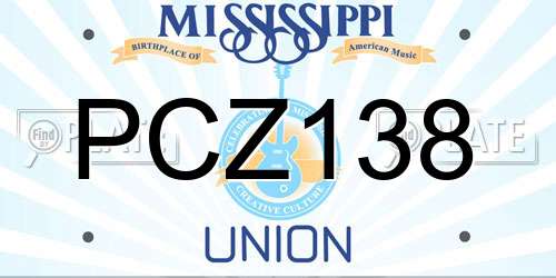 PCZ138 Mississippi License Plate