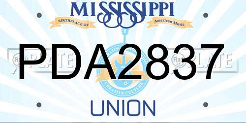 PDA2837 Mississippi License Plate