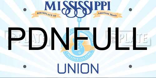 PDNFULL Mississippi License Plate