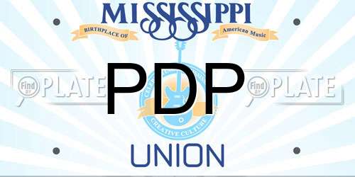PDP Mississippi License Plate