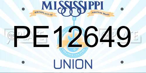 PE12649 Mississippi License Plate
