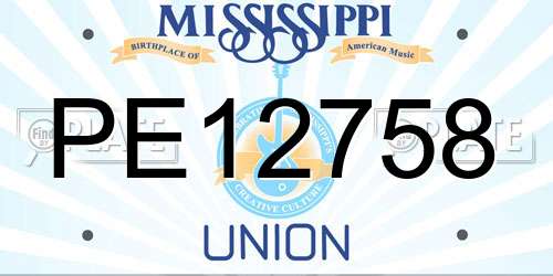 PE12758 Mississippi License Plate