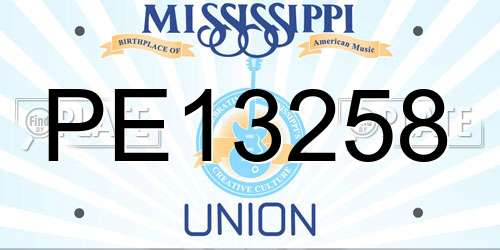 PE13258 Mississippi License Plate